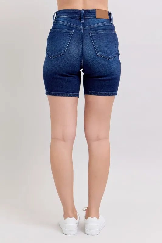 Judy Blue High Waist V - Front Bermuda - JUST - JEN BOUTIQUE