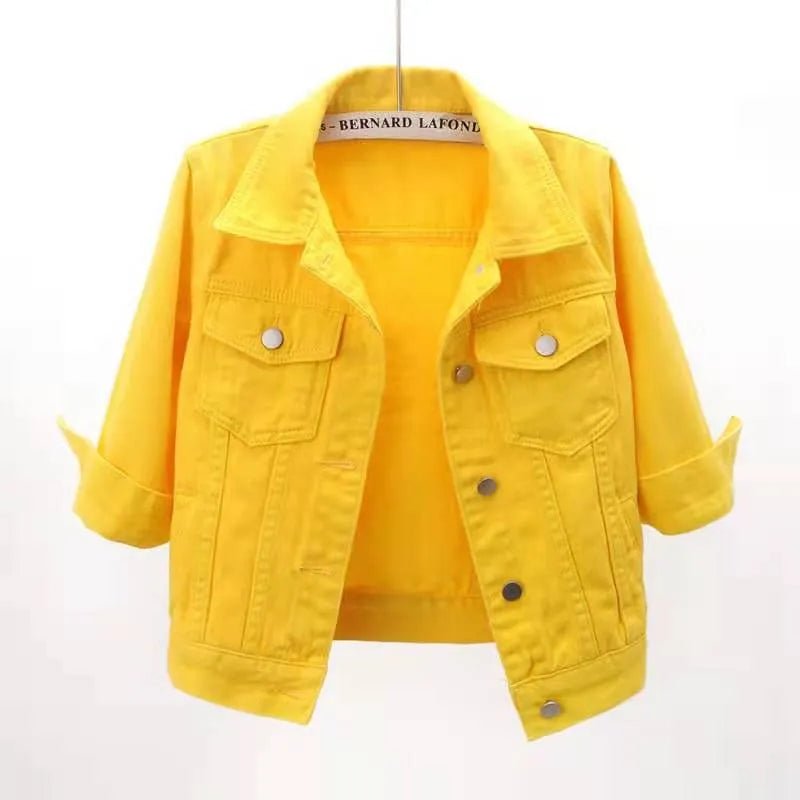 Full Size Cropped Denim Jacket Plus Size - JUST - JEN BOUTIQUE