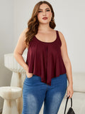 Plus Size Double - Strap Scoop Neck Cami - JUST - JEN BOUTIQUE