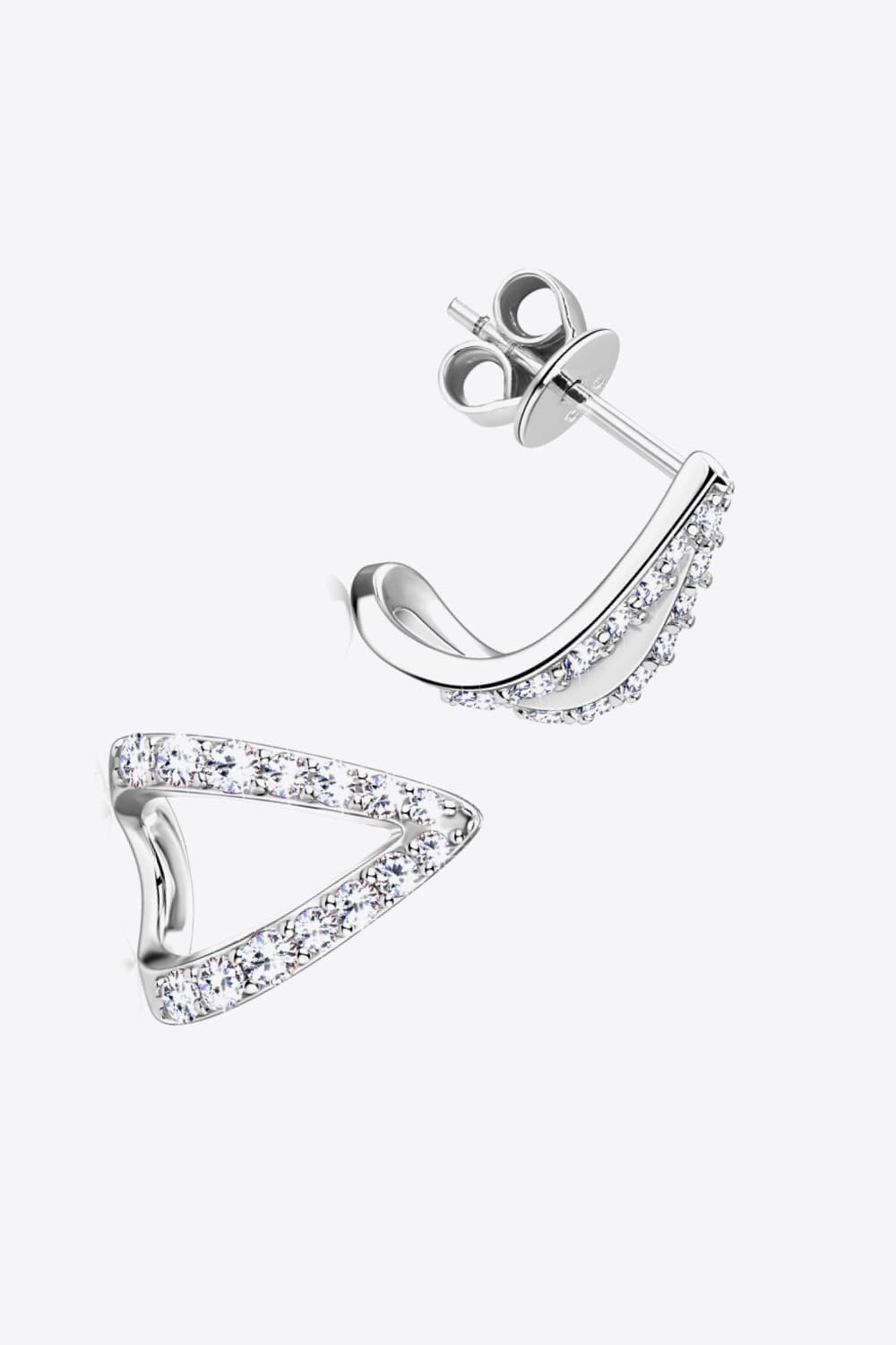 Moissanite Minimalist 925 Sterling Silver Earrings - JUST - JEN BOUTIQUE