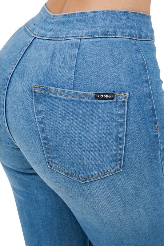 Harley Wide Leg Med Blue - Inseam 34 - JUST - JEN BOUTIQUE