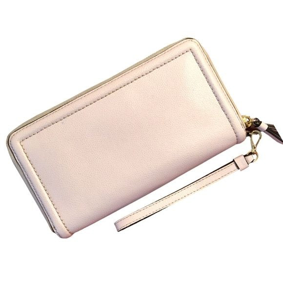 KATE SPADE NEW YORK Pale Pink Multi Pocket Wristlet Wallet