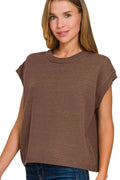Zenana Oversized Viscose Sweater Vest - JUST - JEN BOUTIQUE