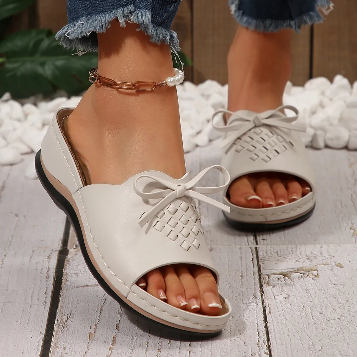 Open Toe Wedge Sandals - JUST - JEN BOUTIQUE