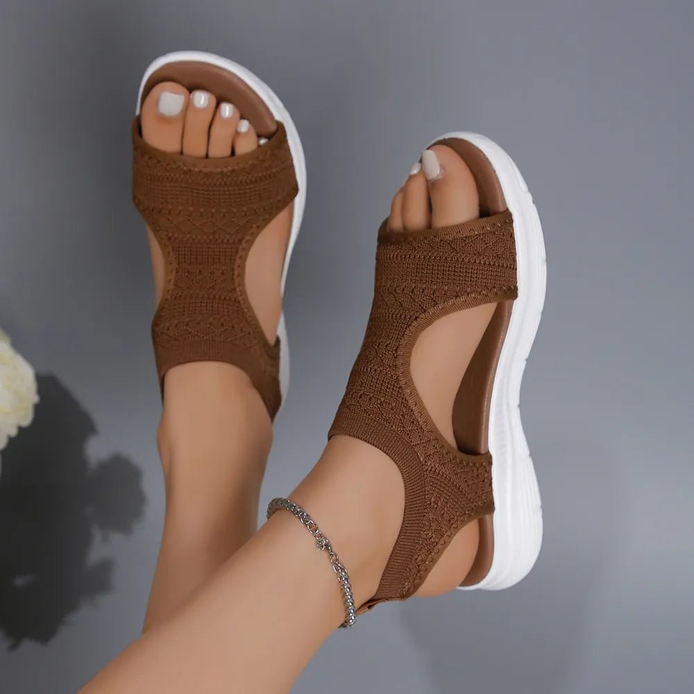 Peep Toe Solid Color Sandals - JUST - JEN BOUTIQUE