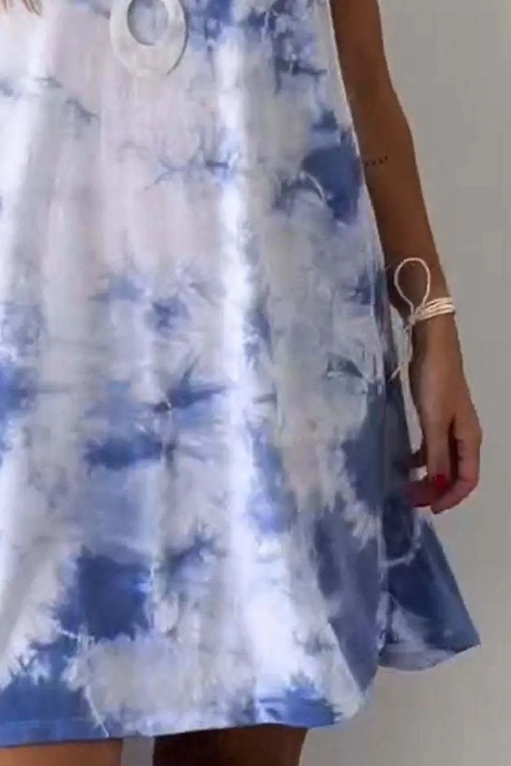 Full Size Tie - Dye Sleeveless Mini Tank Dress Plus Size - JUST - JEN BOUTIQUE