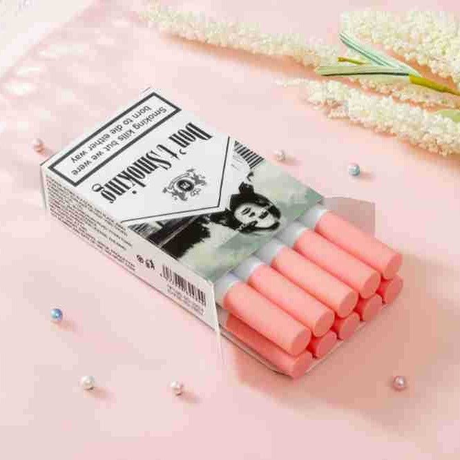 10 PCS Lana Del Rey Lipstick Matte Non Stick Cup Lip Gloss Smoke Pipe Lip Gloss Set Velvet Liquid Lipstick European Makeup - JUST - JEN BOUTIQUE