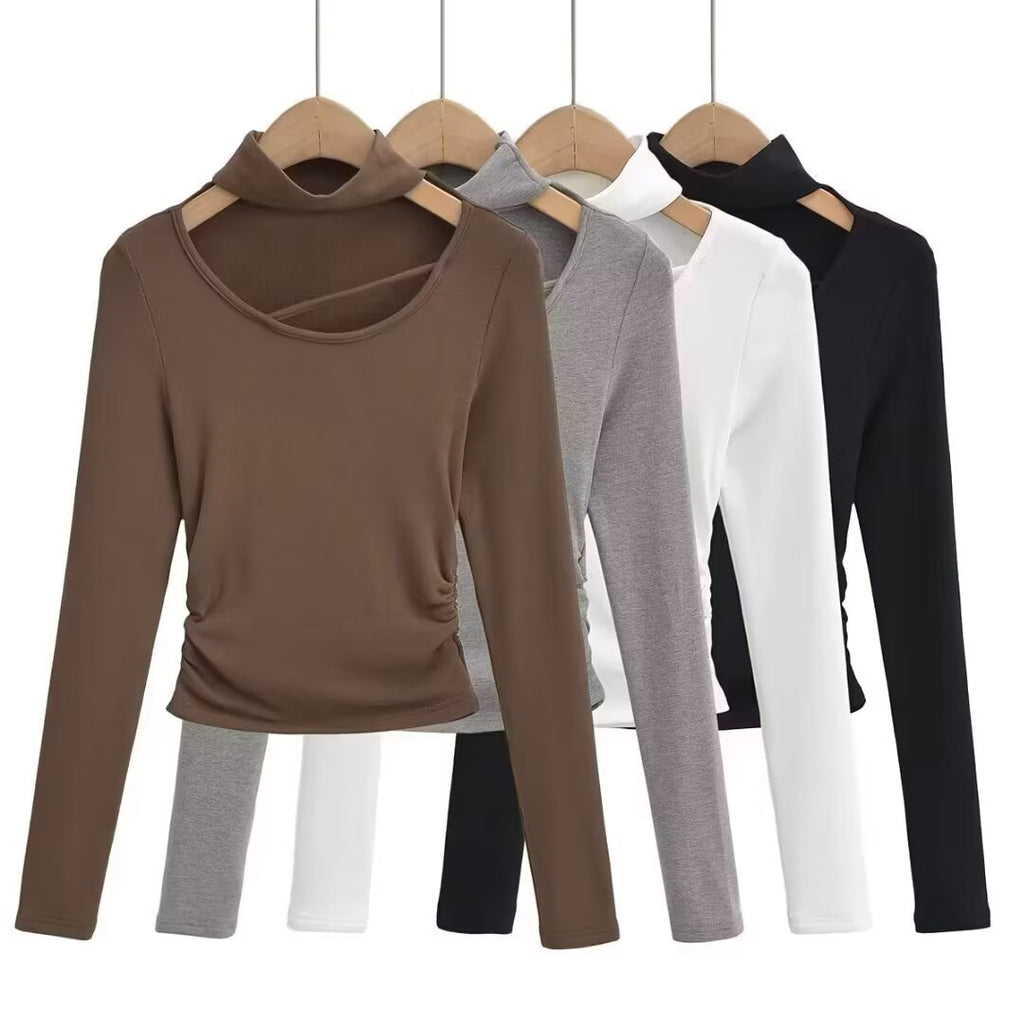 Warm long sleeved slim fit base T-shirt