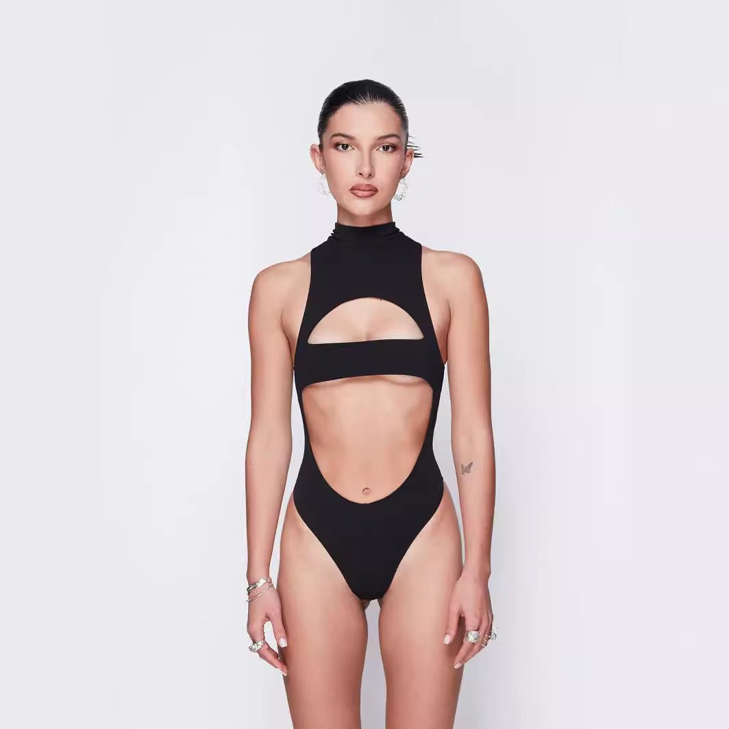 European and American fashion trend ins style sexy hollow out navel slimming jumpsuit - JUST - JEN BOUTIQUE