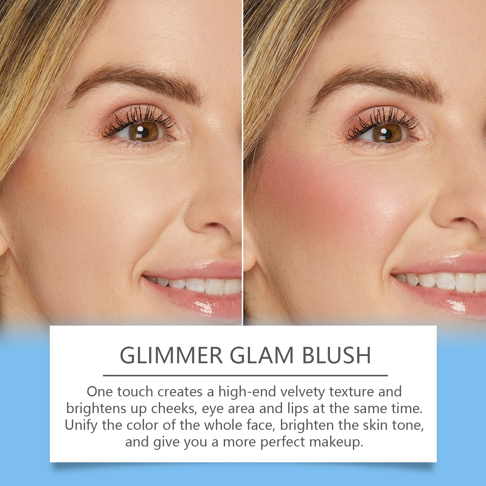 Eelhope Double Head Blush Stick Blush Stick Color Multicolor, Non-Fading Moisturizing And Moisturizing Multi-Purpose Blush Stick