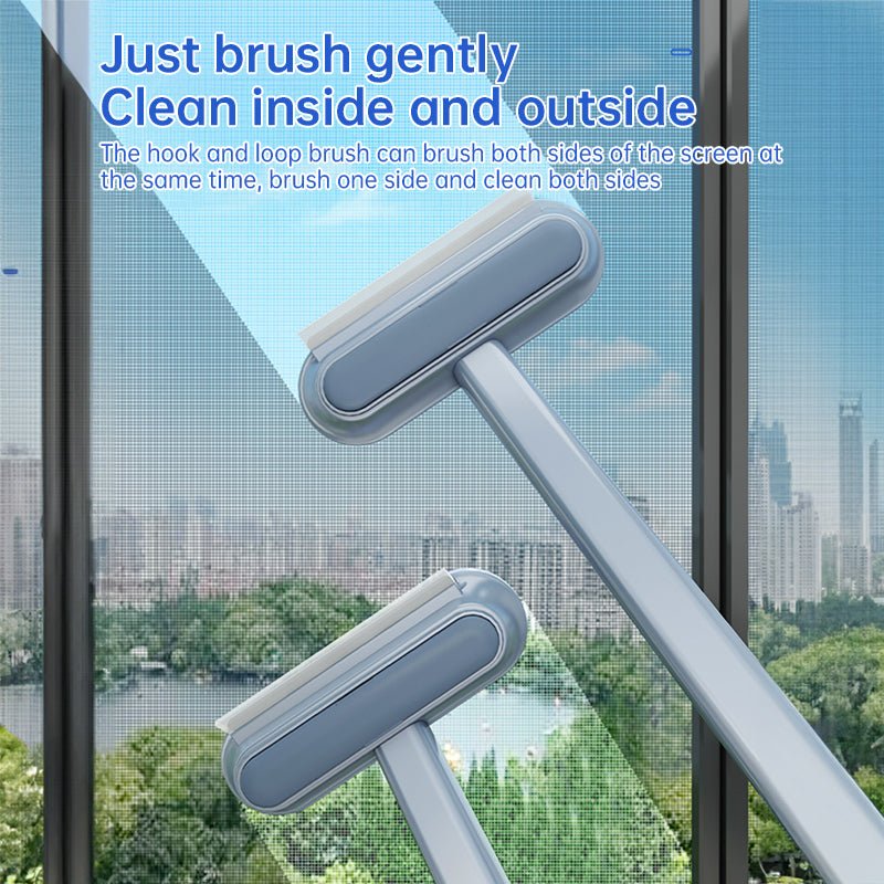 3 - in - 1 Pet Hair Remover Brush: Long - handle window & pet fur cleaning tool for cat/dog hair. - JUST - JEN BOUTIQUE