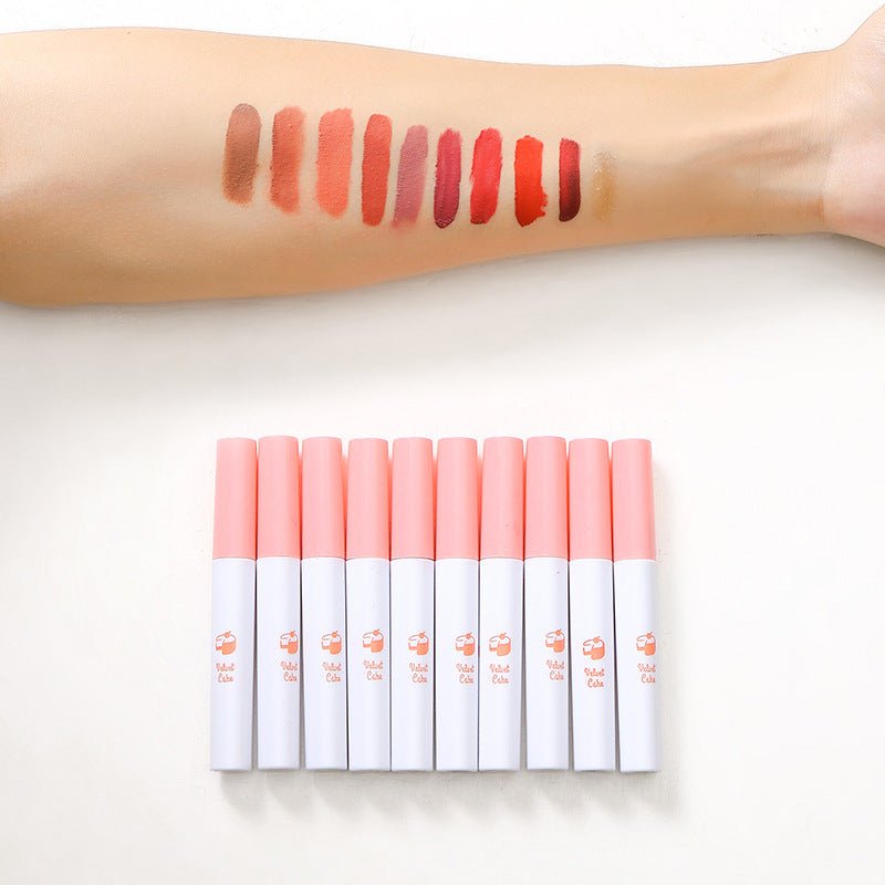 10 PCS Lana Del Rey Lipstick Matte Non Stick Cup Lip Gloss Smoke Pipe Lip Gloss Set Velvet Liquid Lipstick European Makeup - JUST - JEN BOUTIQUE