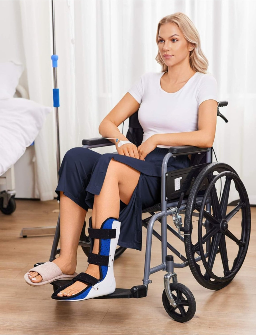 Women's Sensory-Friendly Post Surgery Capri Pants – Elastic Waist Tear-Away Recovery Bottoms