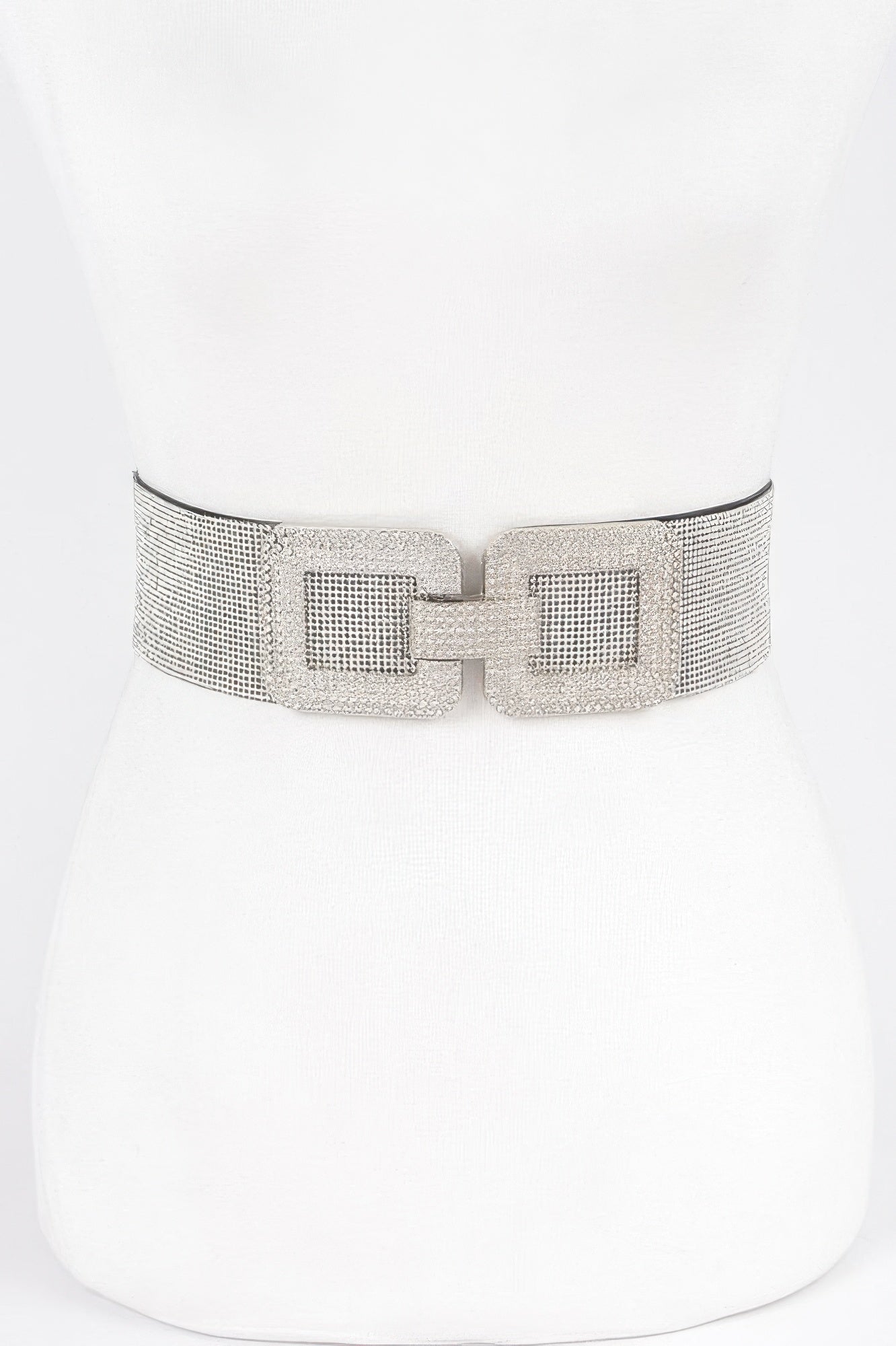 Rhinestone Buckle Elastic Belt - JUST - JEN BOUTIQUE