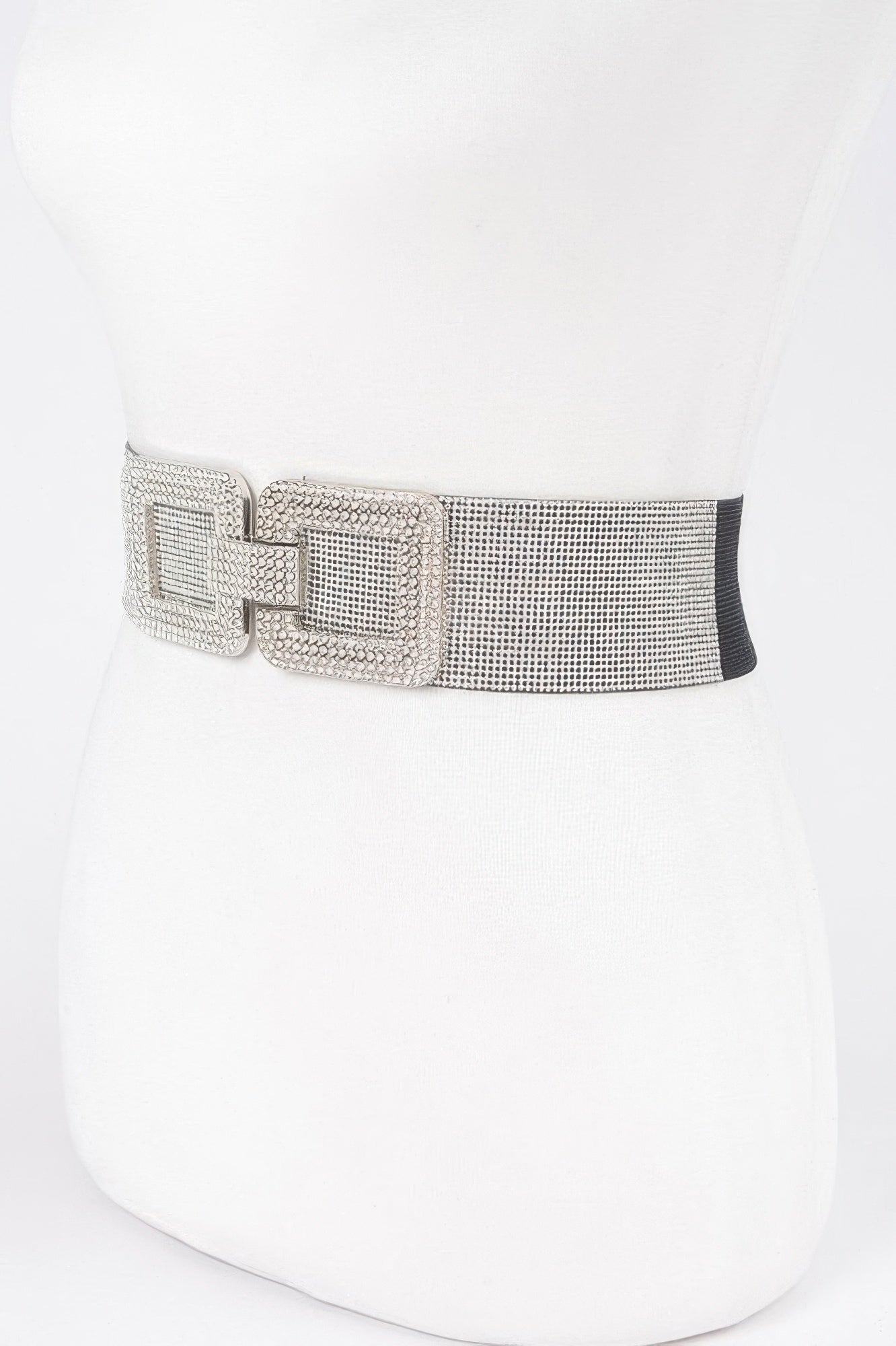 Rhinestone Buckle Elastic Belt - JUST - JEN BOUTIQUE