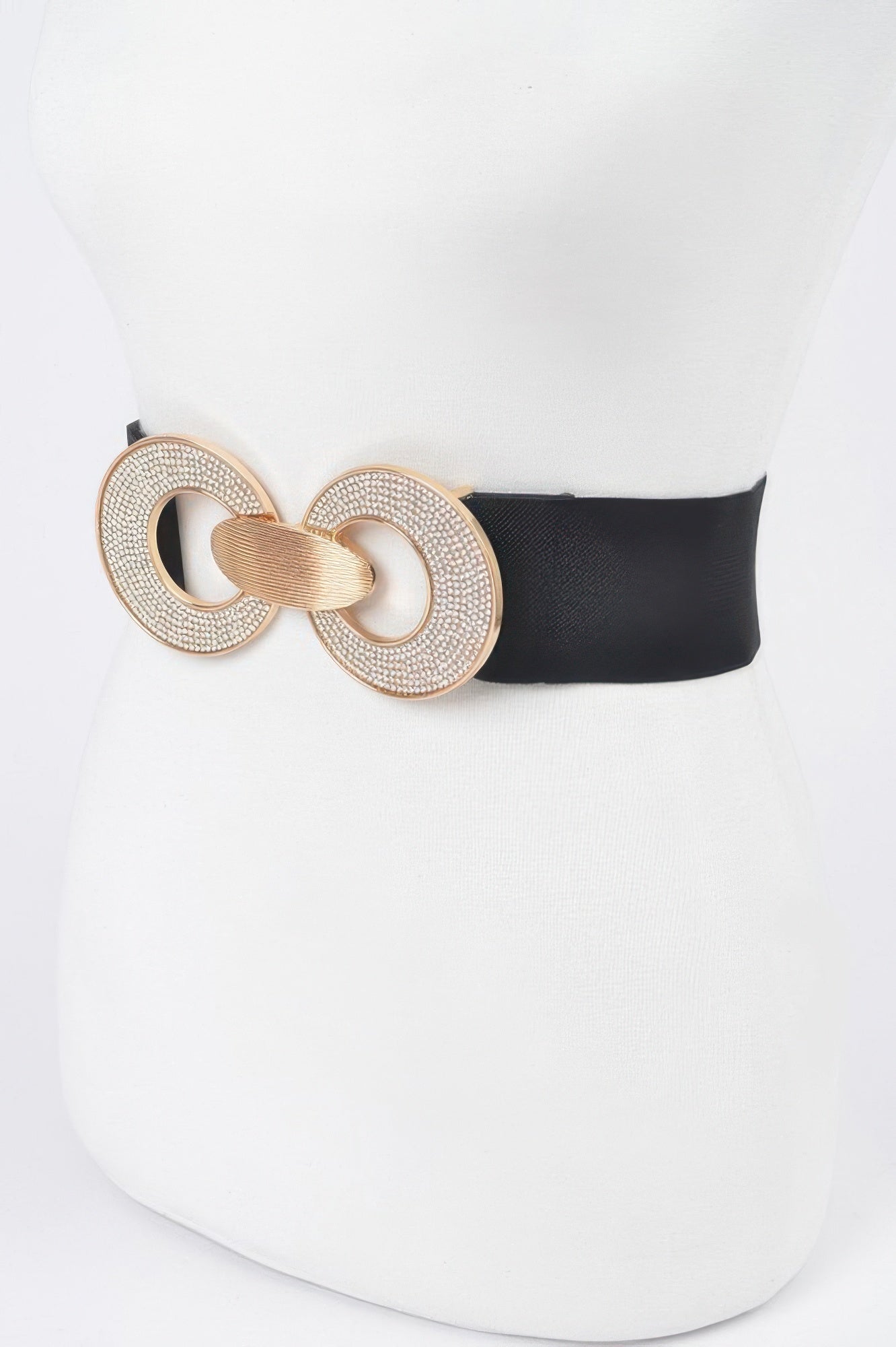 Rhinestone Two Buckle Elastic Belt - JUST - JEN BOUTIQUE