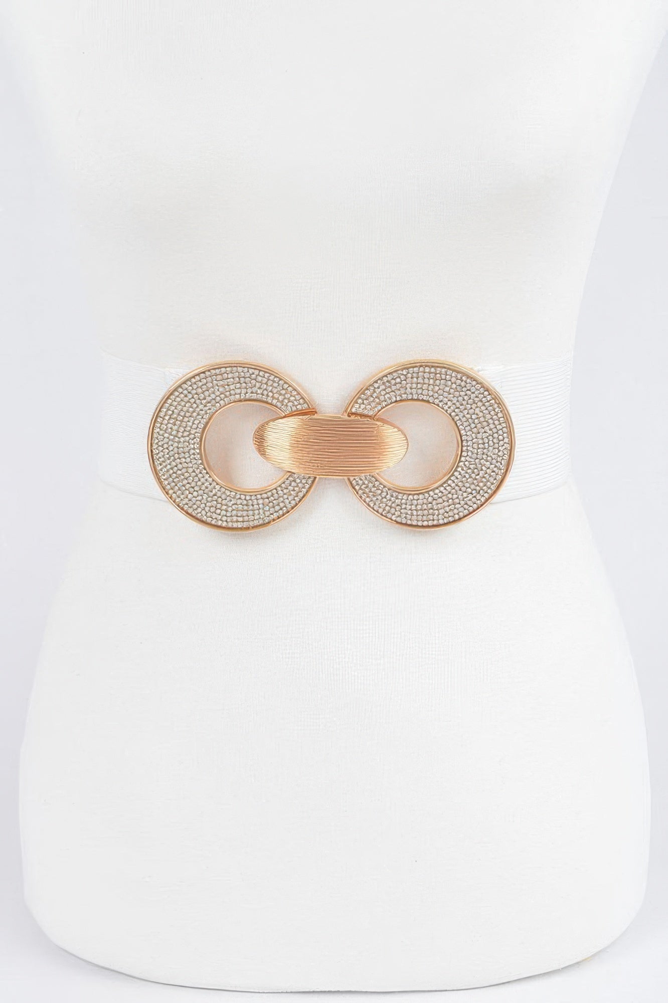 Rhinestone Two Buckle Elastic Belt - JUST - JEN BOUTIQUE