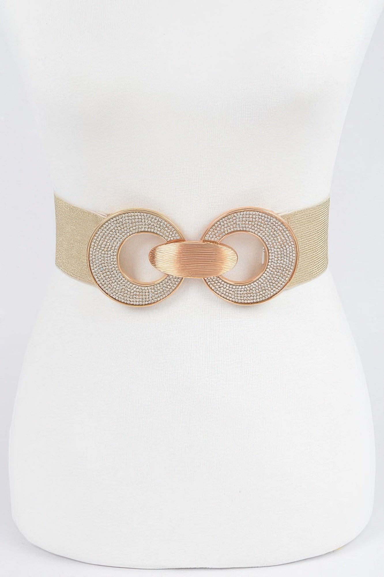 Rhinestone Two Buckle Elastic Belt - JUST - JEN BOUTIQUE