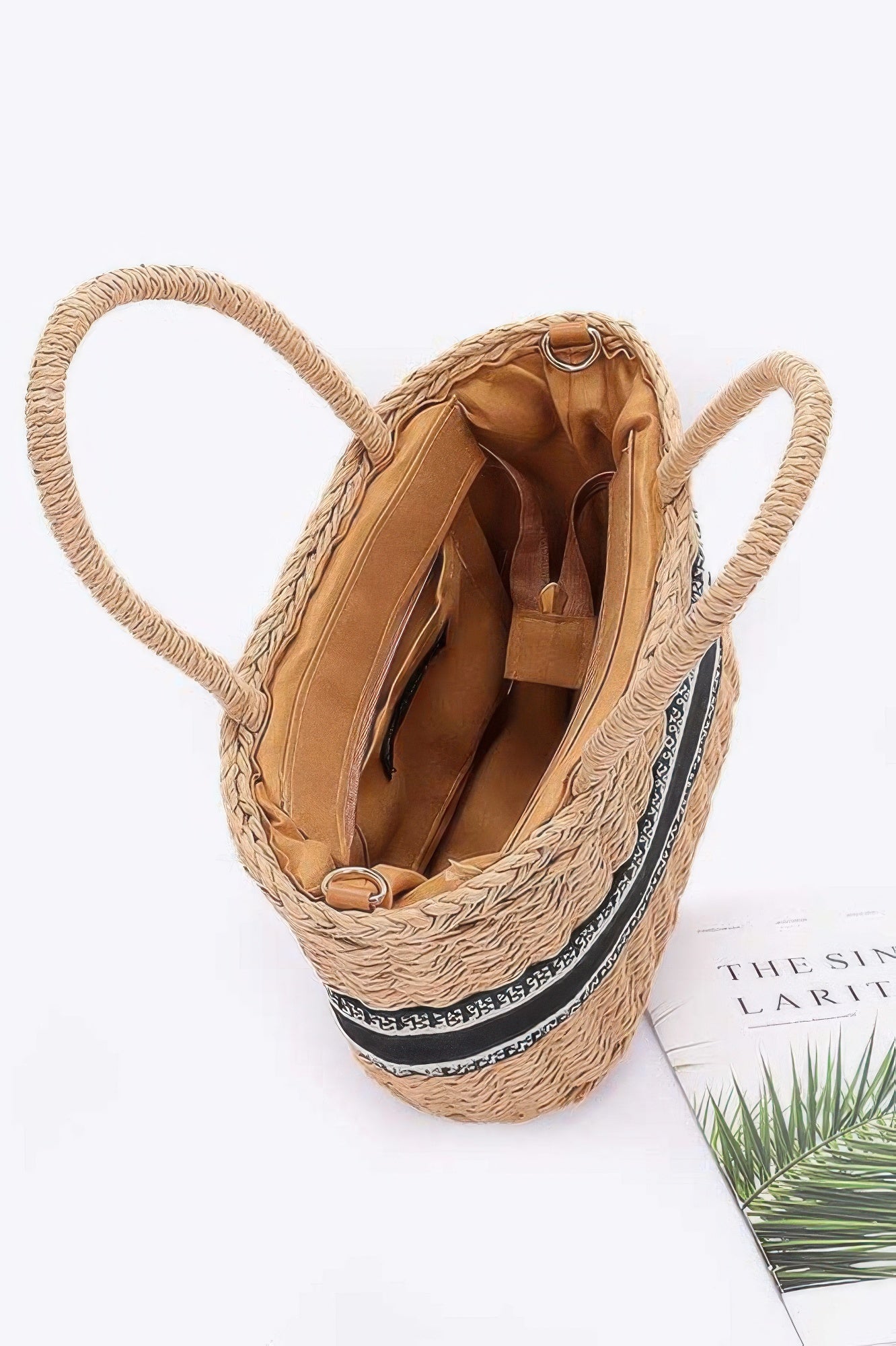 Faux Straw Small Tote Bag - JUST - JEN BOUTIQUE