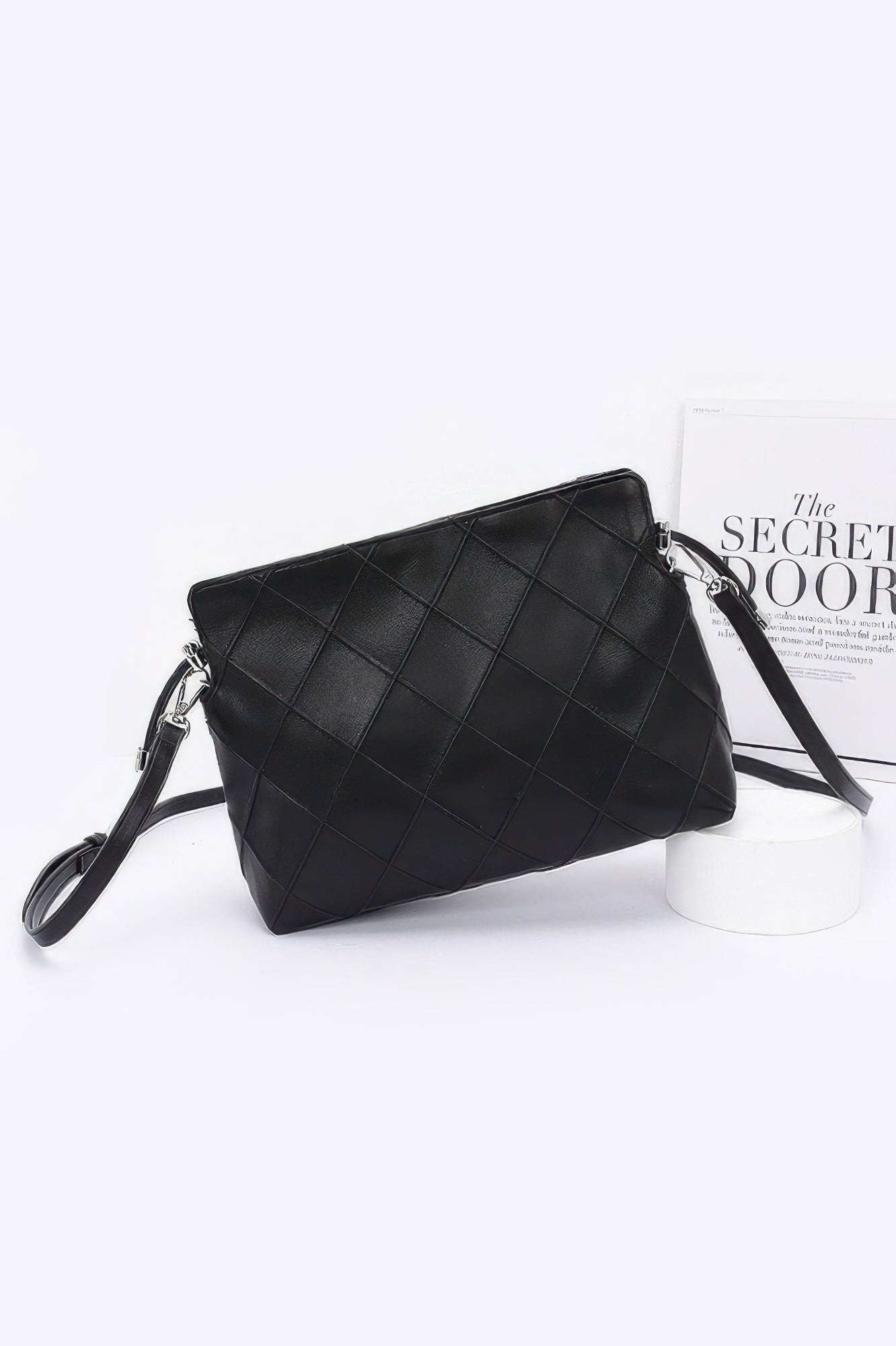 Quilted Faux Leather Bucket Crossbody Bag - JUST - JEN BOUTIQUE