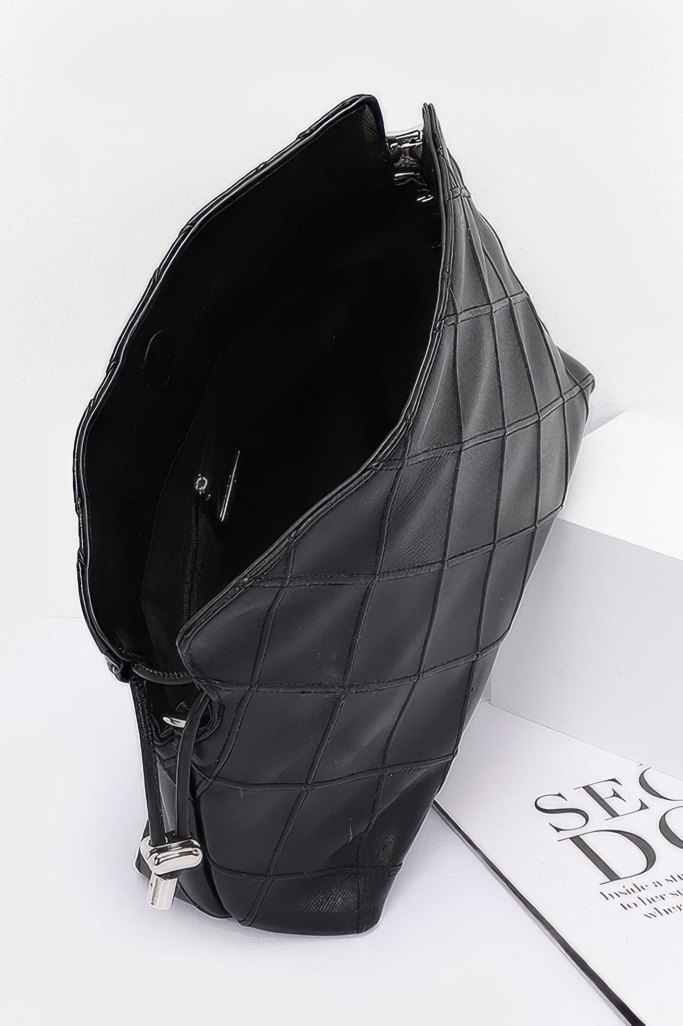Quilted Faux Leather Bucket Crossbody Bag - JUST - JEN BOUTIQUE