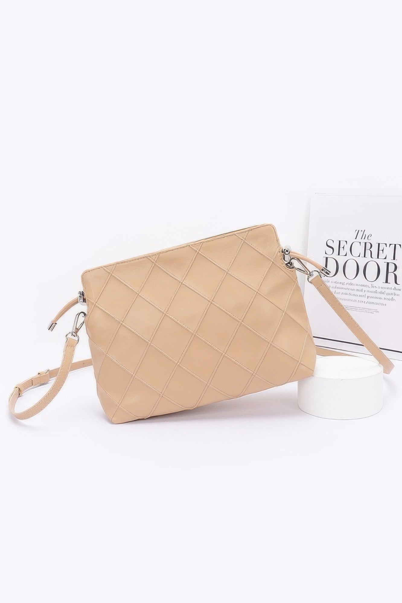 Quilted Faux Leather Bucket Crossbody Bag - JUST - JEN BOUTIQUE