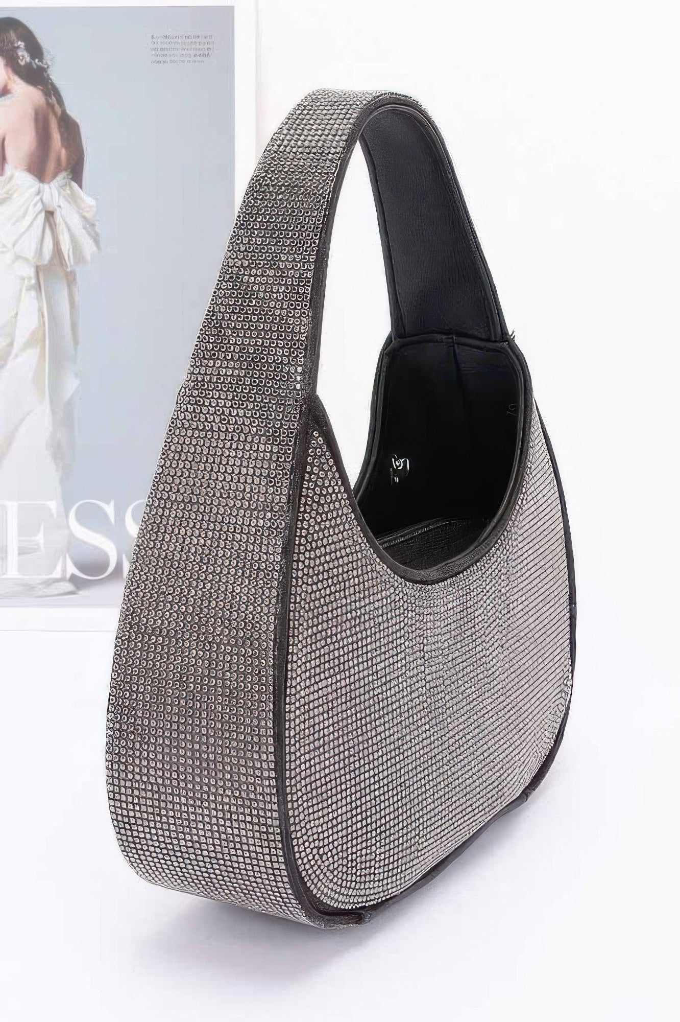 Rhinestone Hobo Bag - JUST - JEN BOUTIQUE