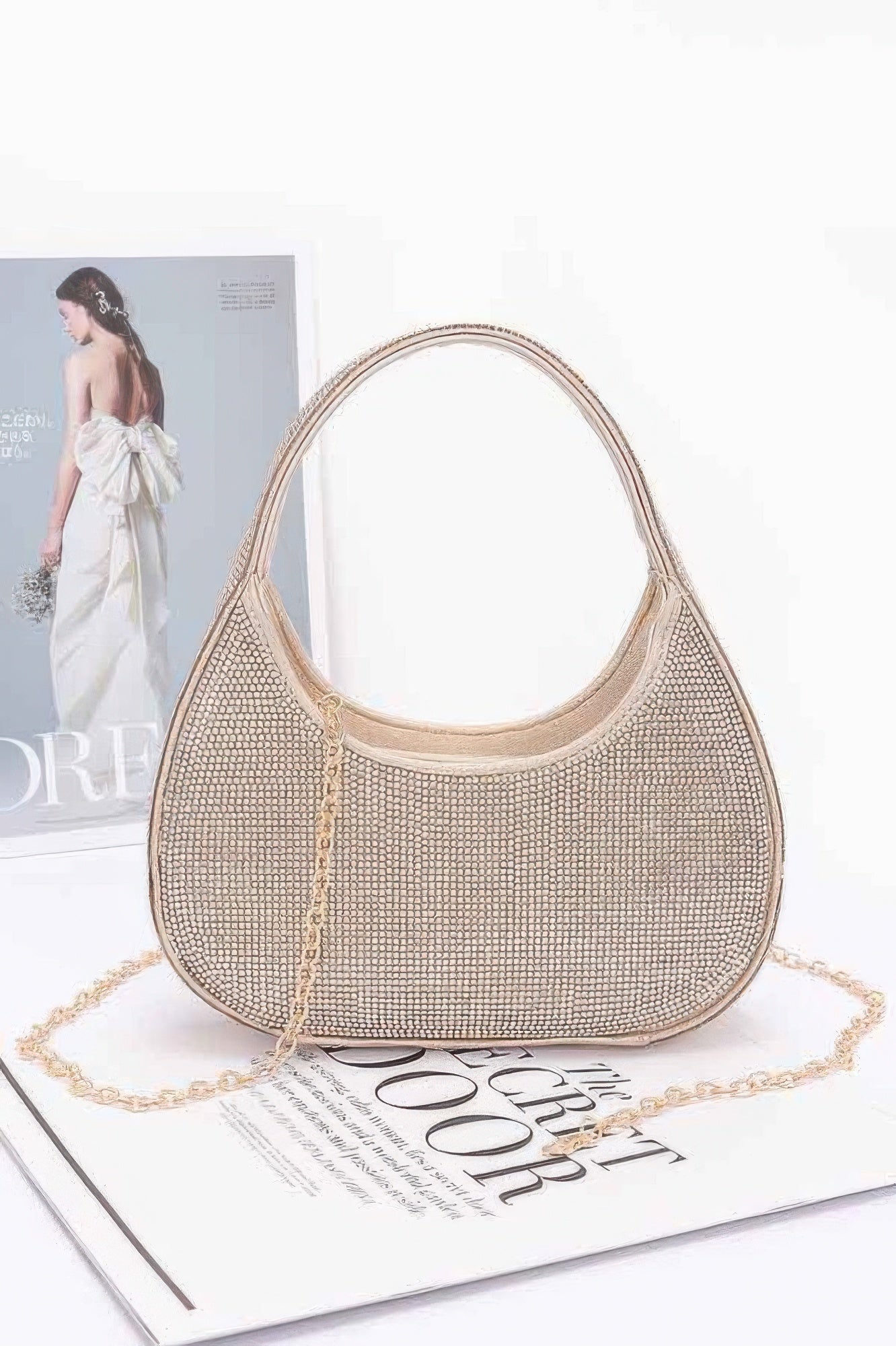Rhinestone Hobo Bag - JUST - JEN BOUTIQUE
