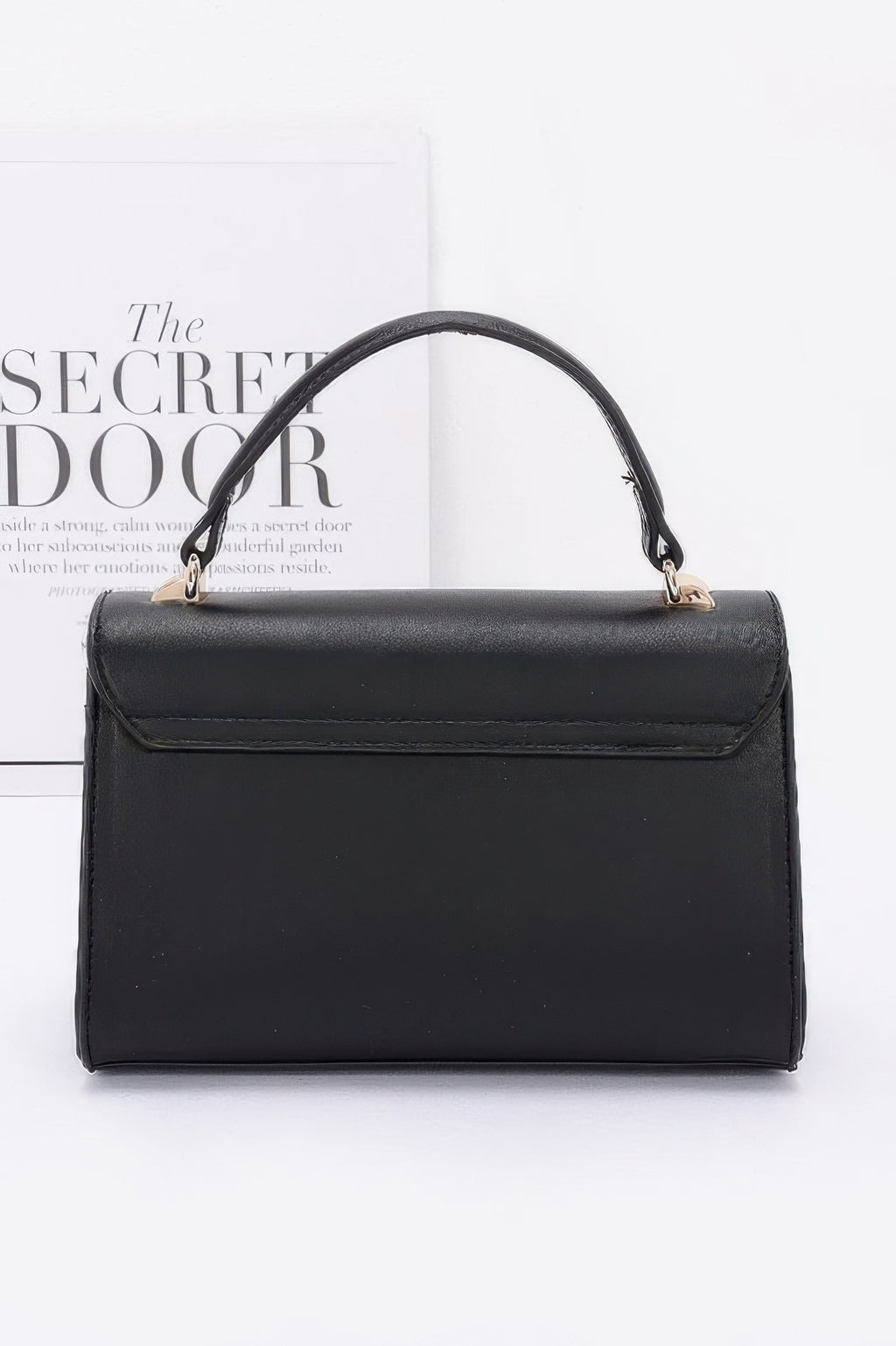 Faux Leather Two Tone Flap Bag - JUST - JEN BOUTIQUE