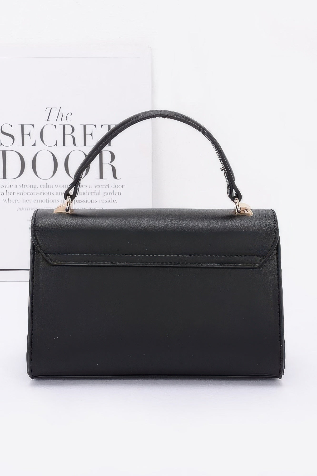 Faux Leather Two Tone Flap Bag - JUST - JEN BOUTIQUE