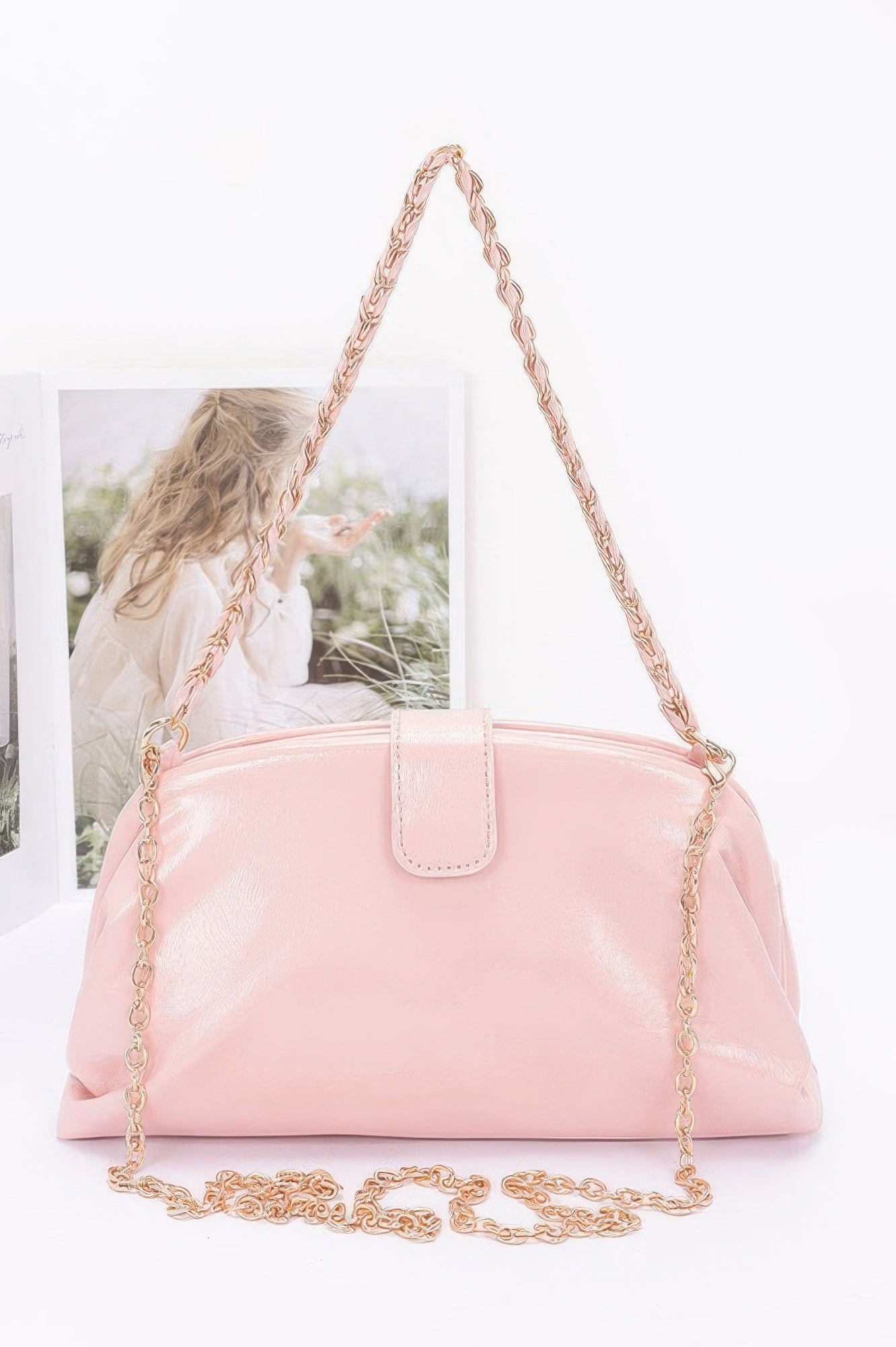 Enamel Frame Shoulder Bag - JUST - JEN BOUTIQUE