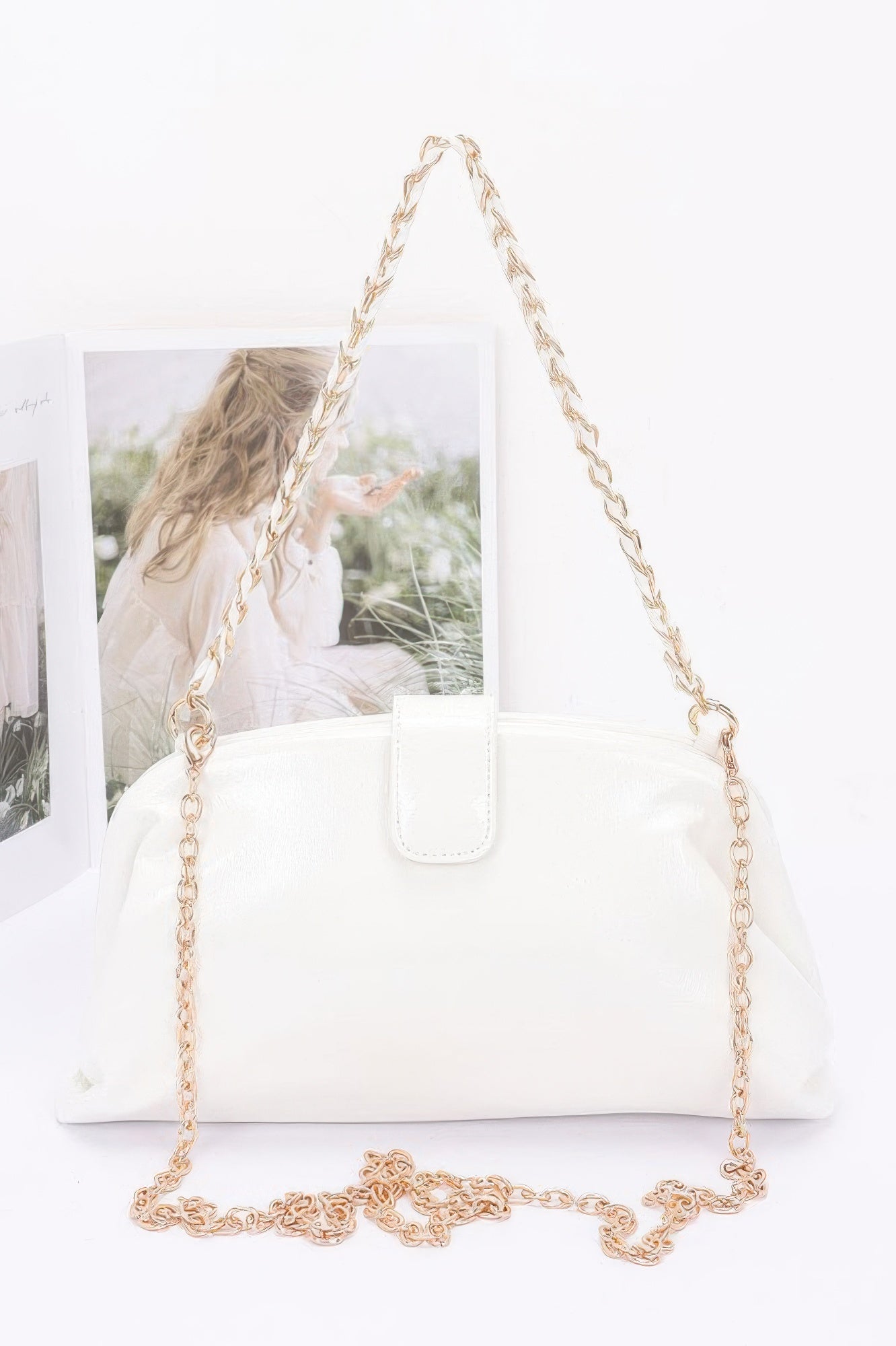 Enamel Frame Shoulder Bag - JUST - JEN BOUTIQUE