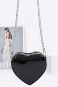 Enamel Heart Shape Crossbody Bag - JUST - JEN BOUTIQUE