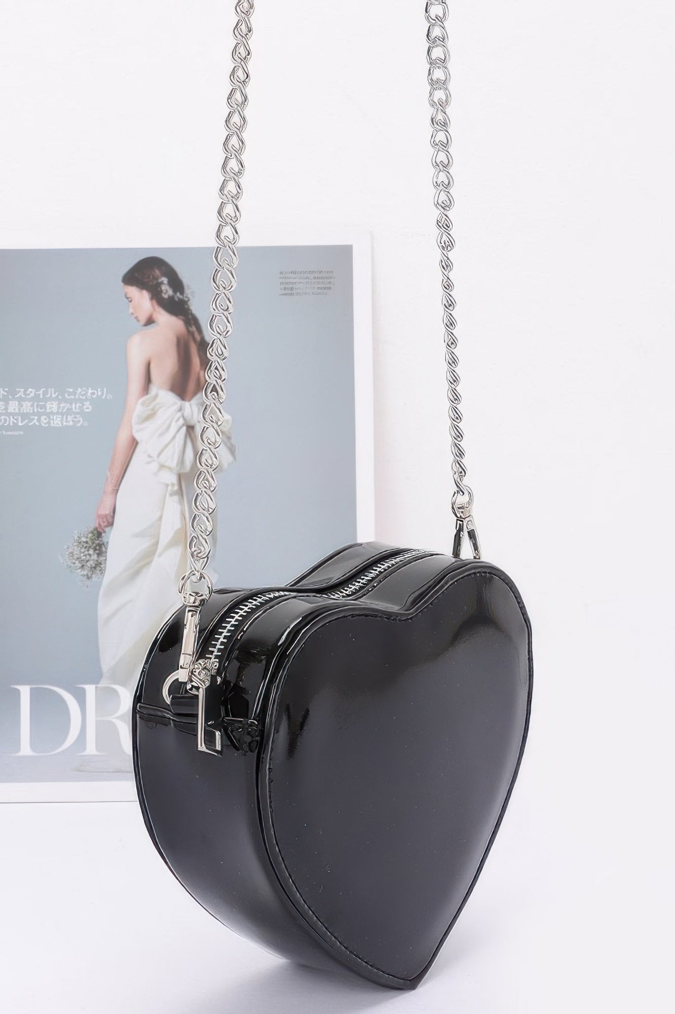Enamel Heart Shape Crossbody Bag - JUST - JEN BOUTIQUE