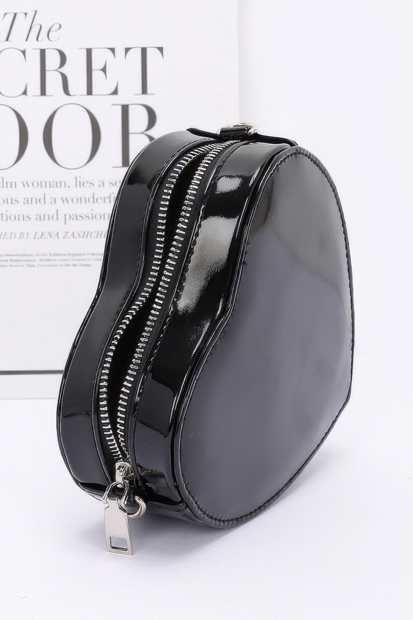Enamel Heart Shape Crossbody Bag - JUST - JEN BOUTIQUE