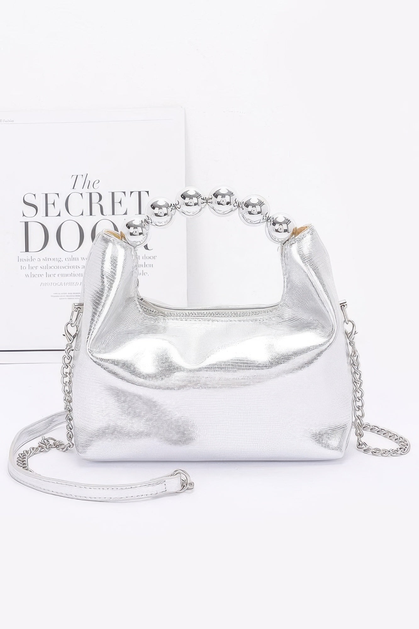 Metallic Ccb Ball Handle Bag - JUST - JEN BOUTIQUE