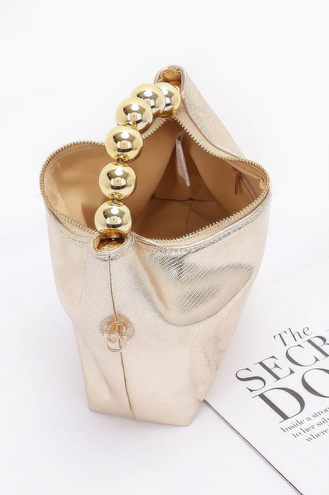Metallic Ccb Ball Handle Bag - JUST - JEN BOUTIQUE