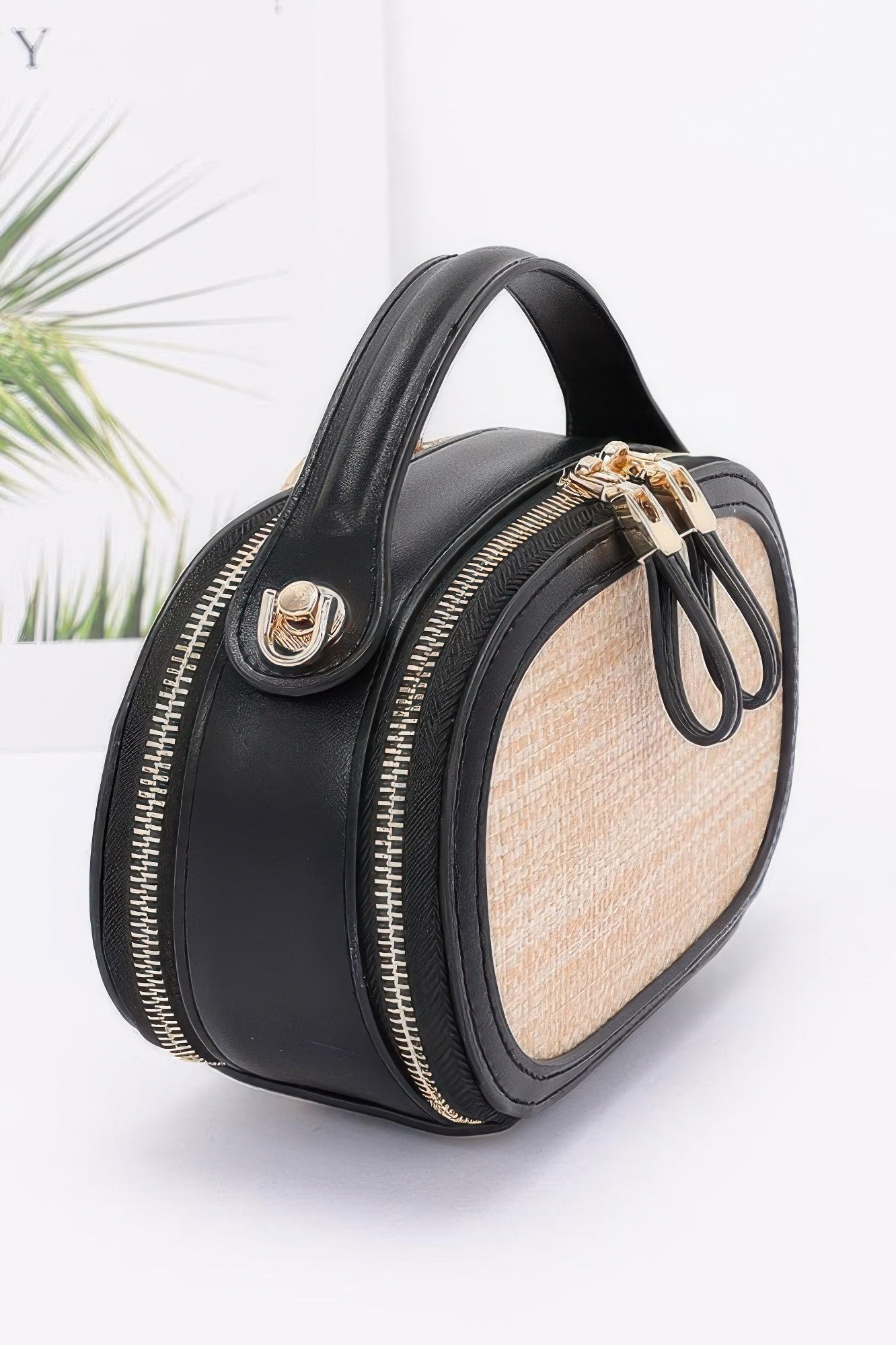 Faux Straw Bowling Bag - JUST - JEN BOUTIQUE