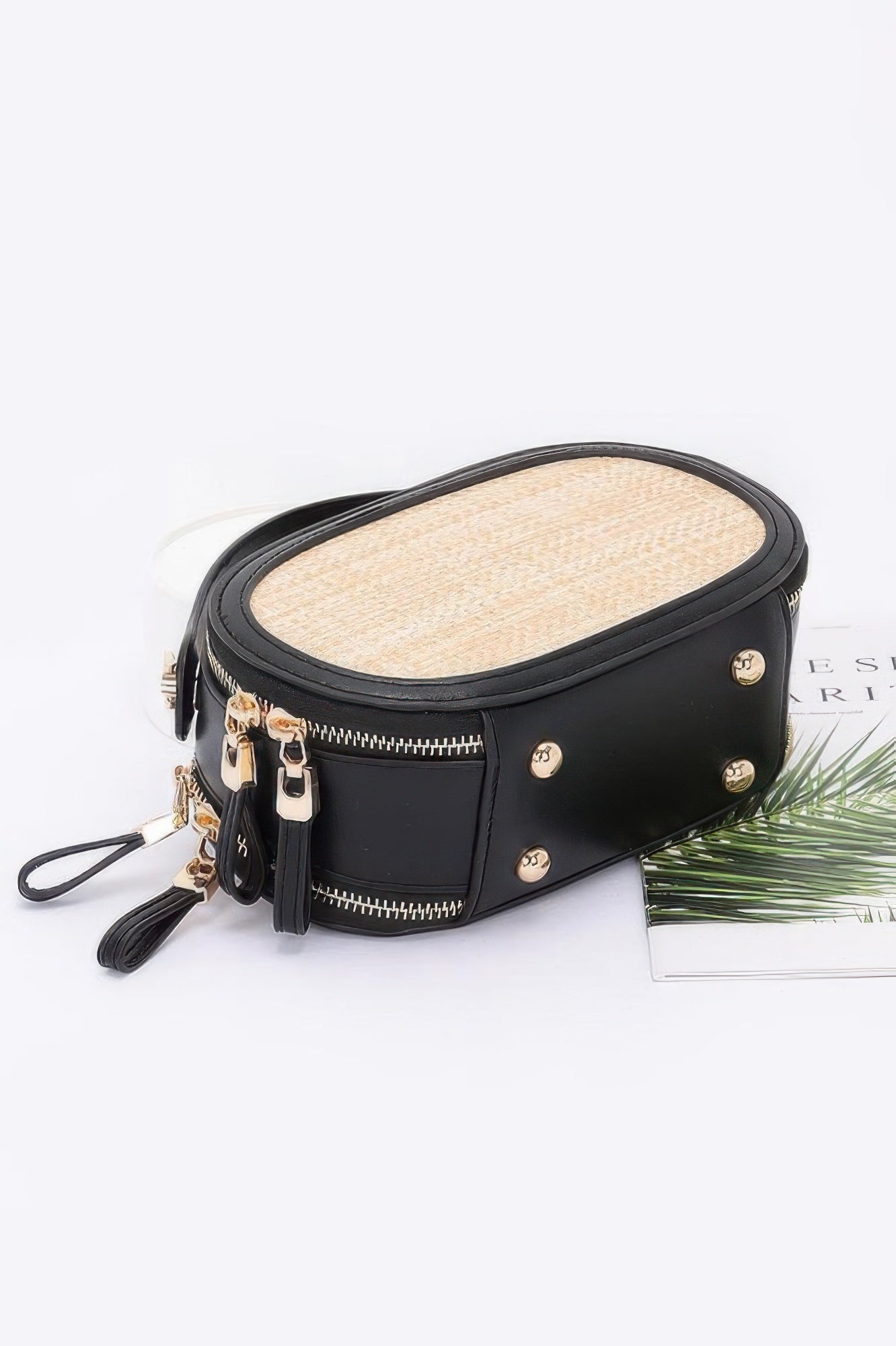 Faux Straw Bowling Bag - JUST - JEN BOUTIQUE