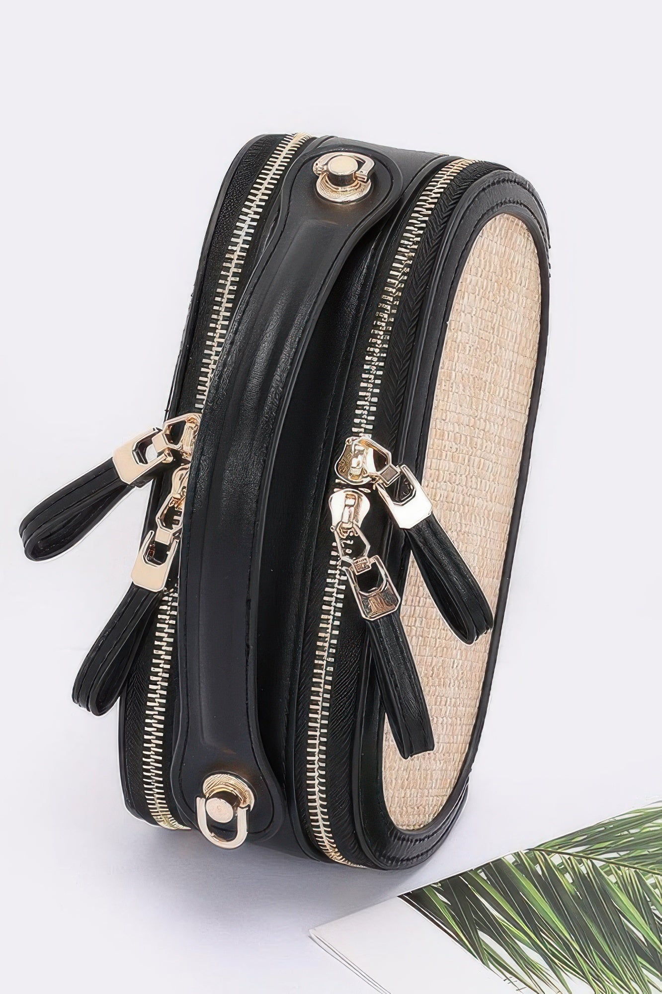 Faux Straw Bowling Bag - JUST - JEN BOUTIQUE