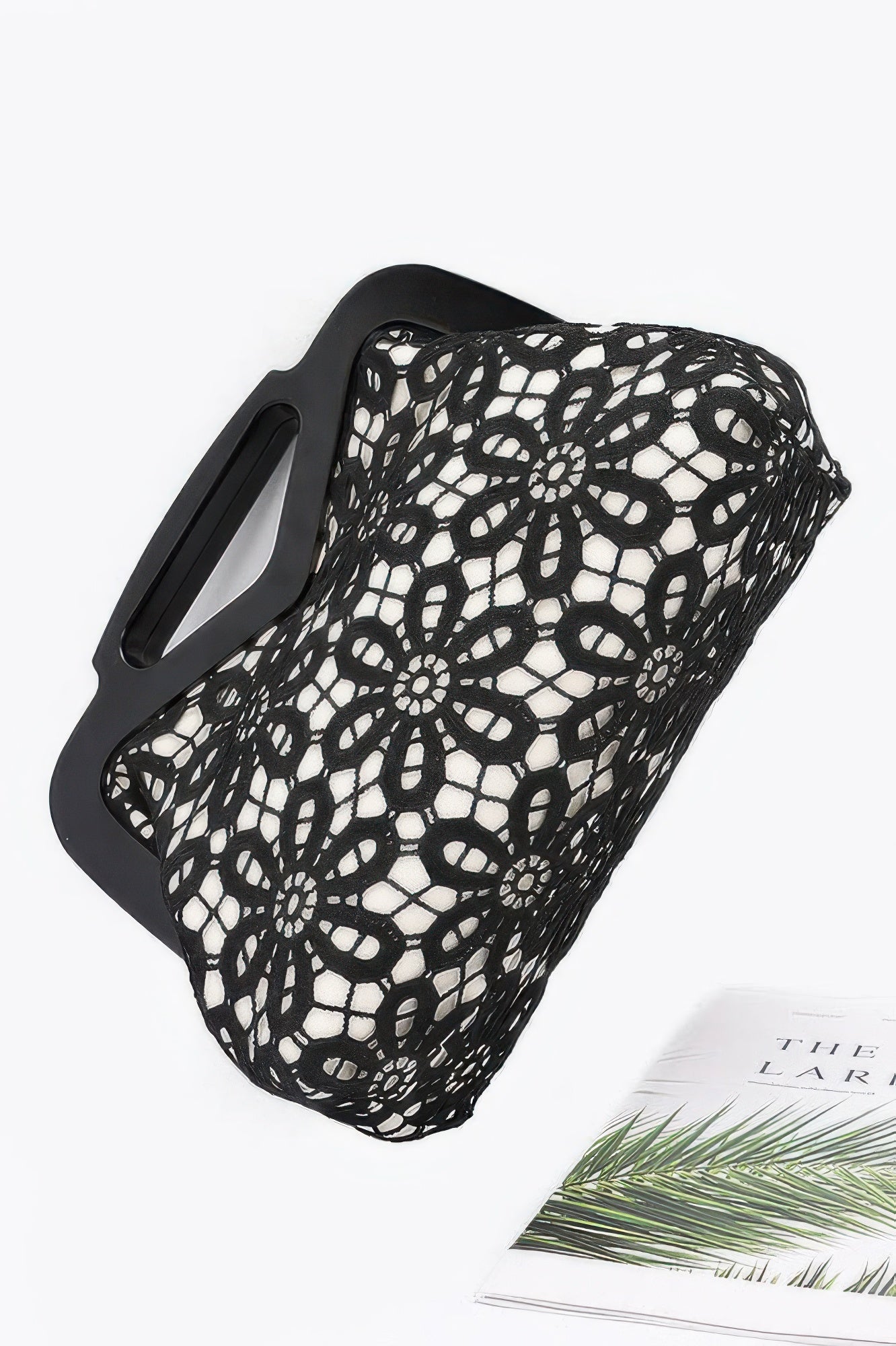 Crochet Wood Frame Clutch - JUST - JEN BOUTIQUE