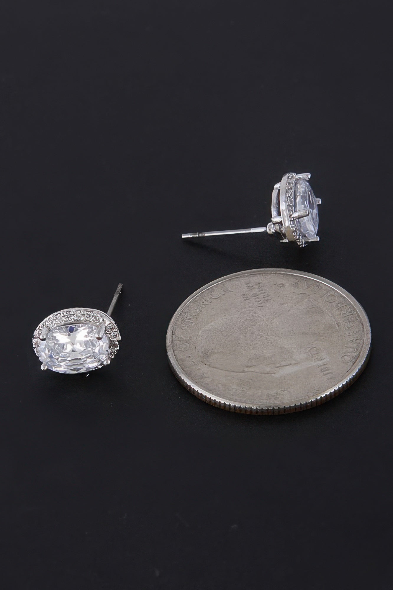 Oval Rhinestone Queen Inspired Earrings - JUST - JEN BOUTIQUE