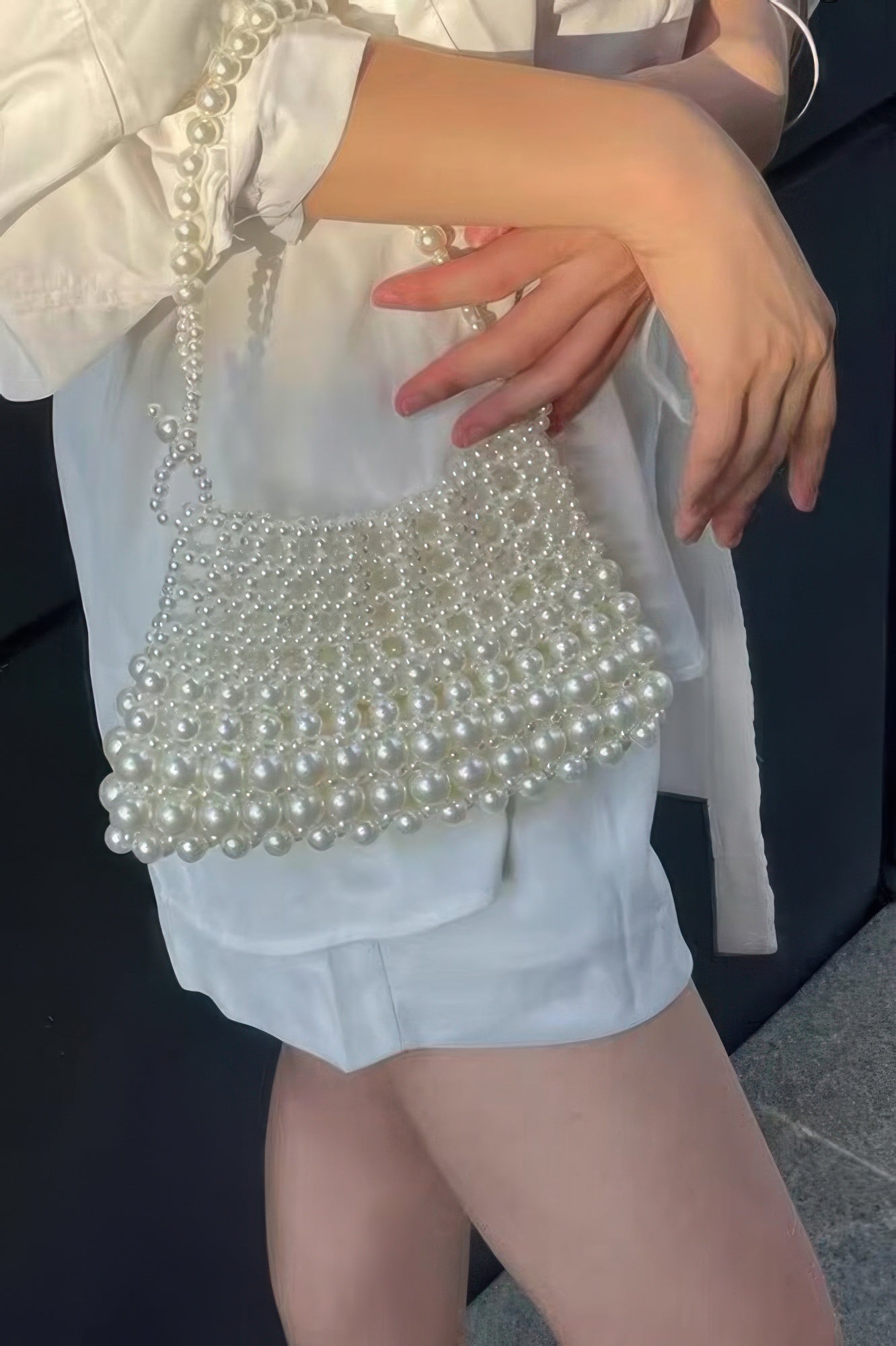 Faux Pearl Elegance Clutch - JUST - JEN BOUTIQUE