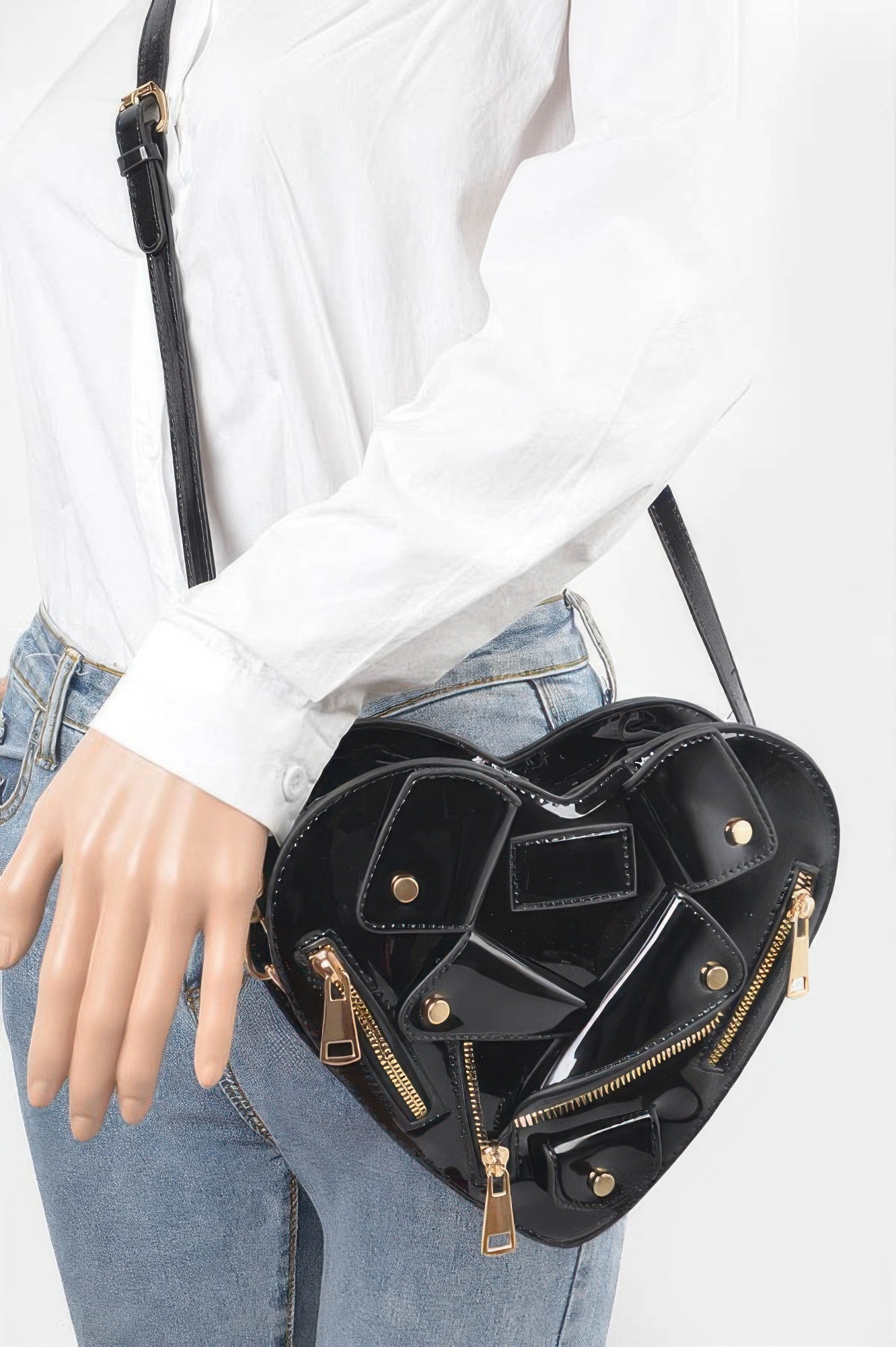 Heart Shape Jacket Crossbody Bag - JUST - JEN BOUTIQUE