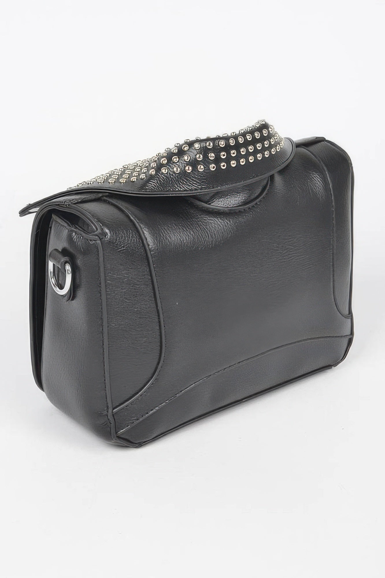 Faux Leather Metal Studded Jacket Clutch - JUST - JEN BOUTIQUE