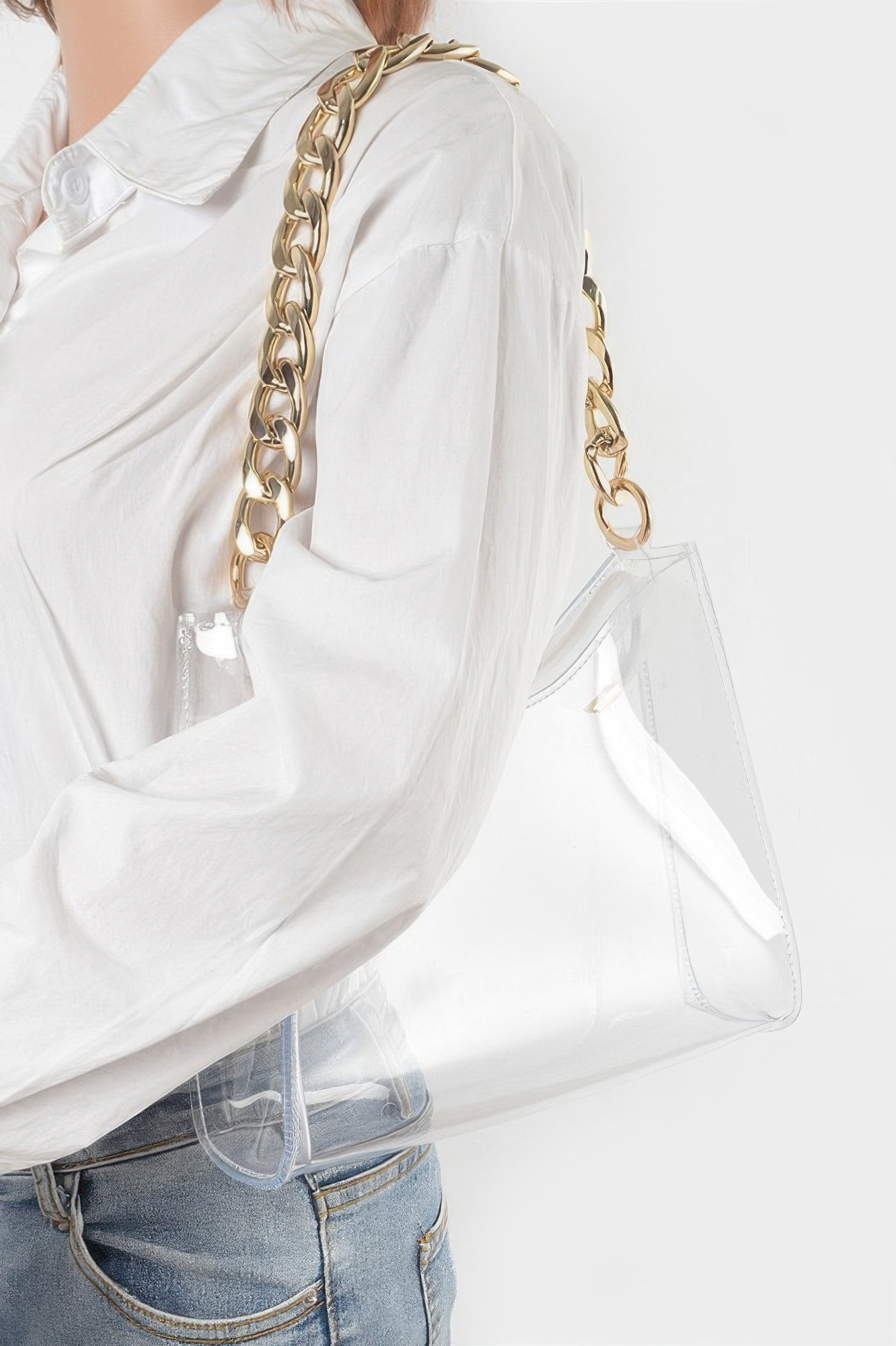 Transparent Big Chain Bag - JUST - JEN BOUTIQUE