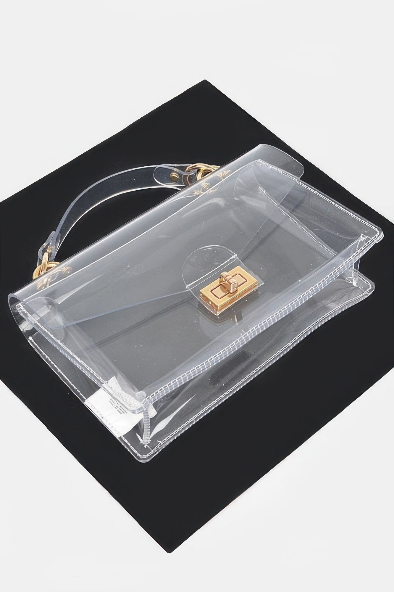 Transparent Metal Studded Flap Bag - JUST - JEN BOUTIQUE