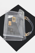Transparent Metal Studded Flap Bag - JUST - JEN BOUTIQUE