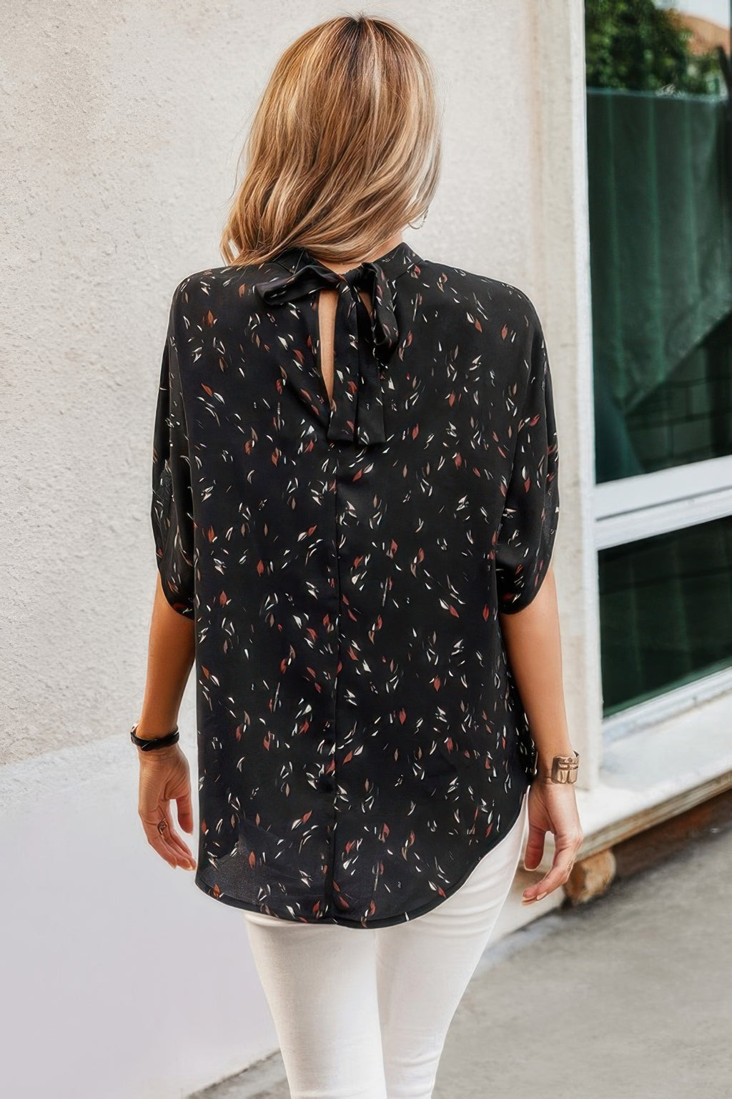 Leopard Open Back Knot Drop Top - JUST - JEN BOUTIQUE