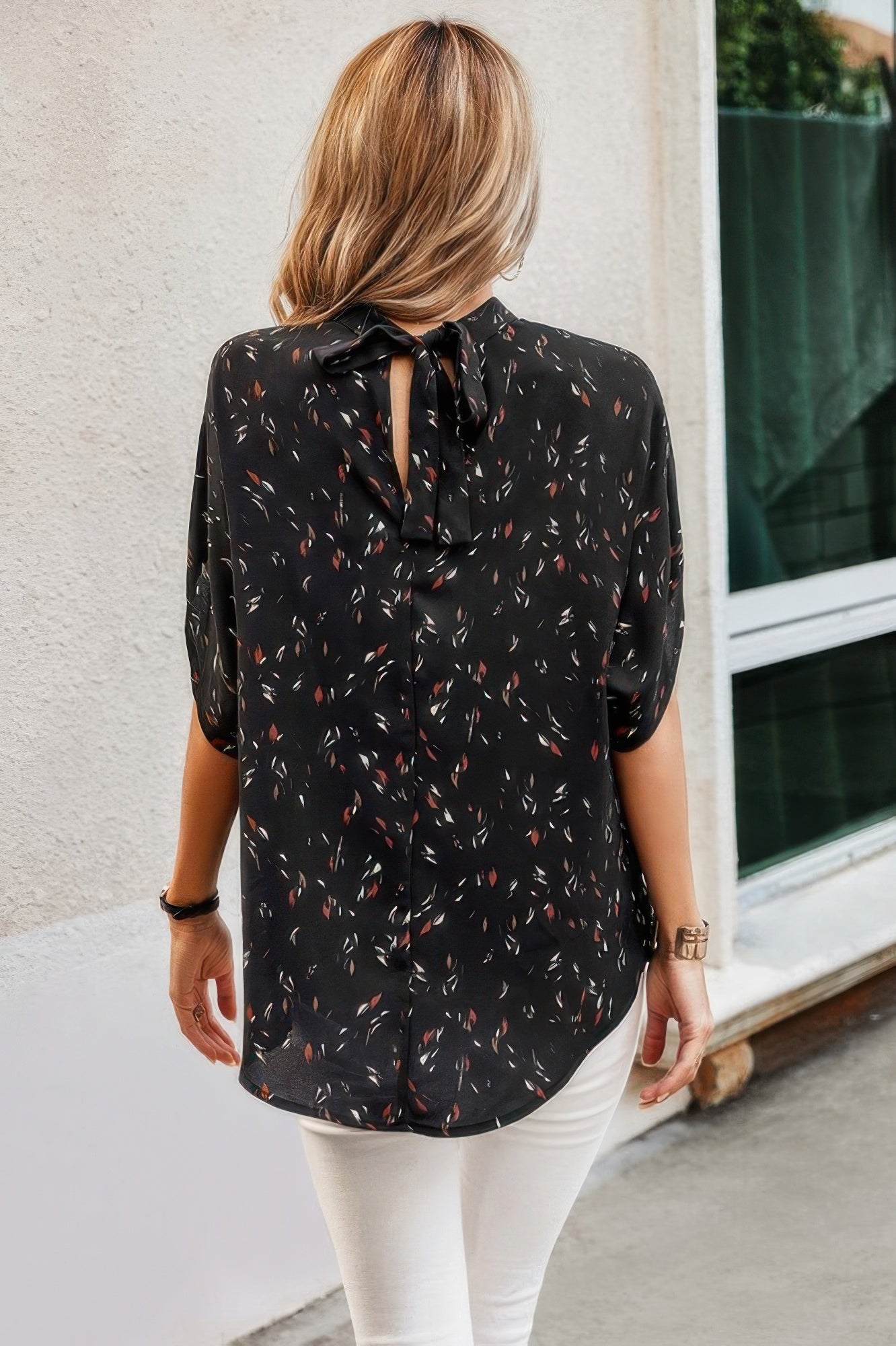 Leopard Open Back Knot Drop Top - JUST - JEN BOUTIQUE